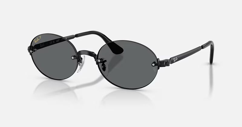 RB3929 BY A$AP ROCKY - Polished Black Frame Dark Grey Lenses