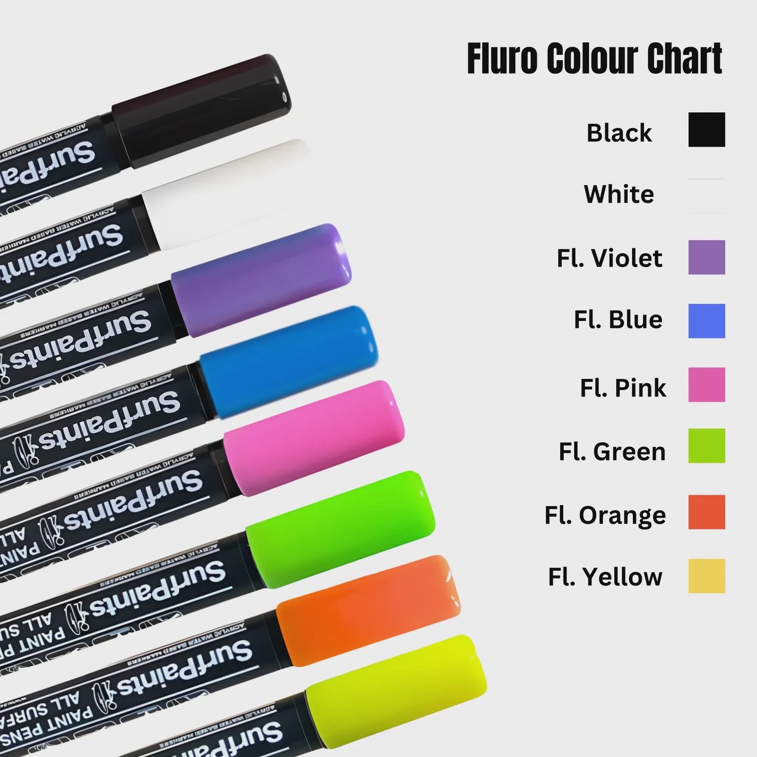 Fluro Acrylic Paint Pens