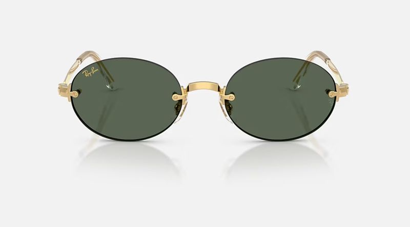 RB3929 BY A$AP ROCKY - Polished Arista Gold Fame Dark Green Lenses