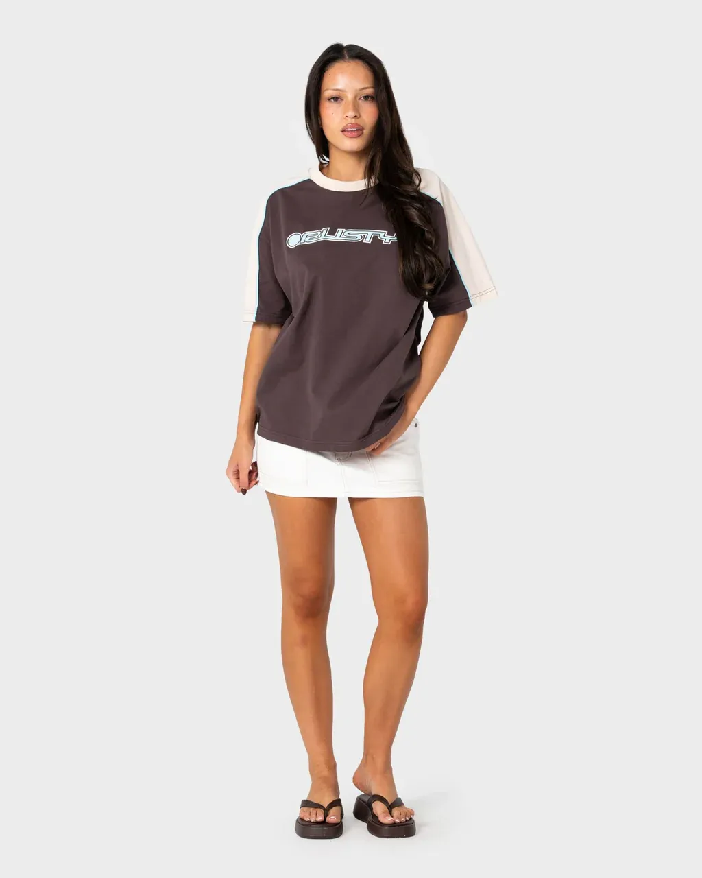 Timmy Target 220 Oversized Tee, Color: Java/Cream, Size: 06
