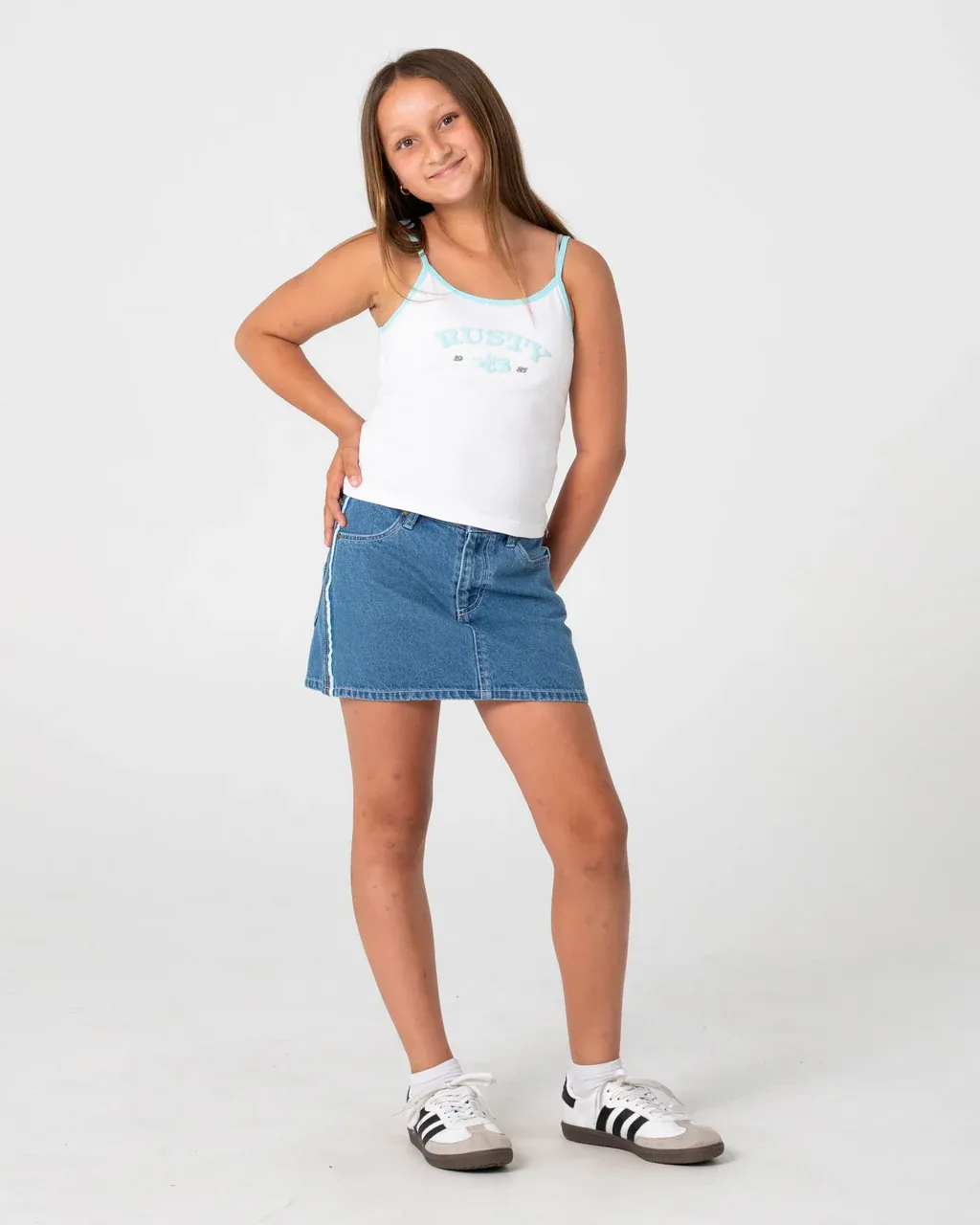 Flip Girl Mini Denim Skirt