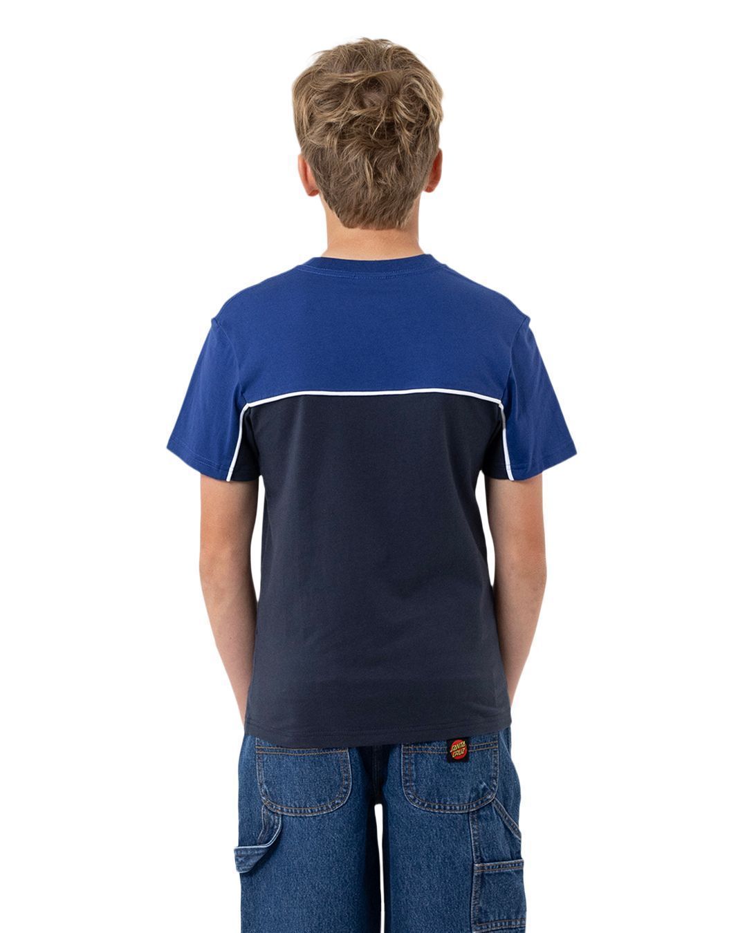 Fisheye Strip Front Short Sleeve Tee