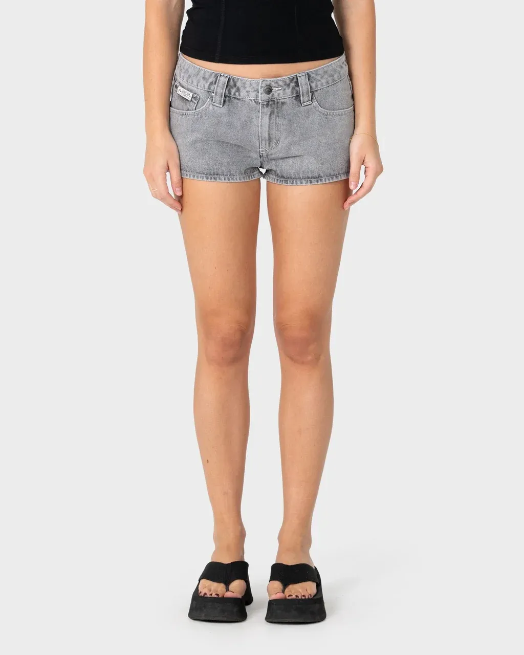 PUNCH LOW RISE MICRO MINI SHORTS, Colour: LONDON SUMMER, Size: 06