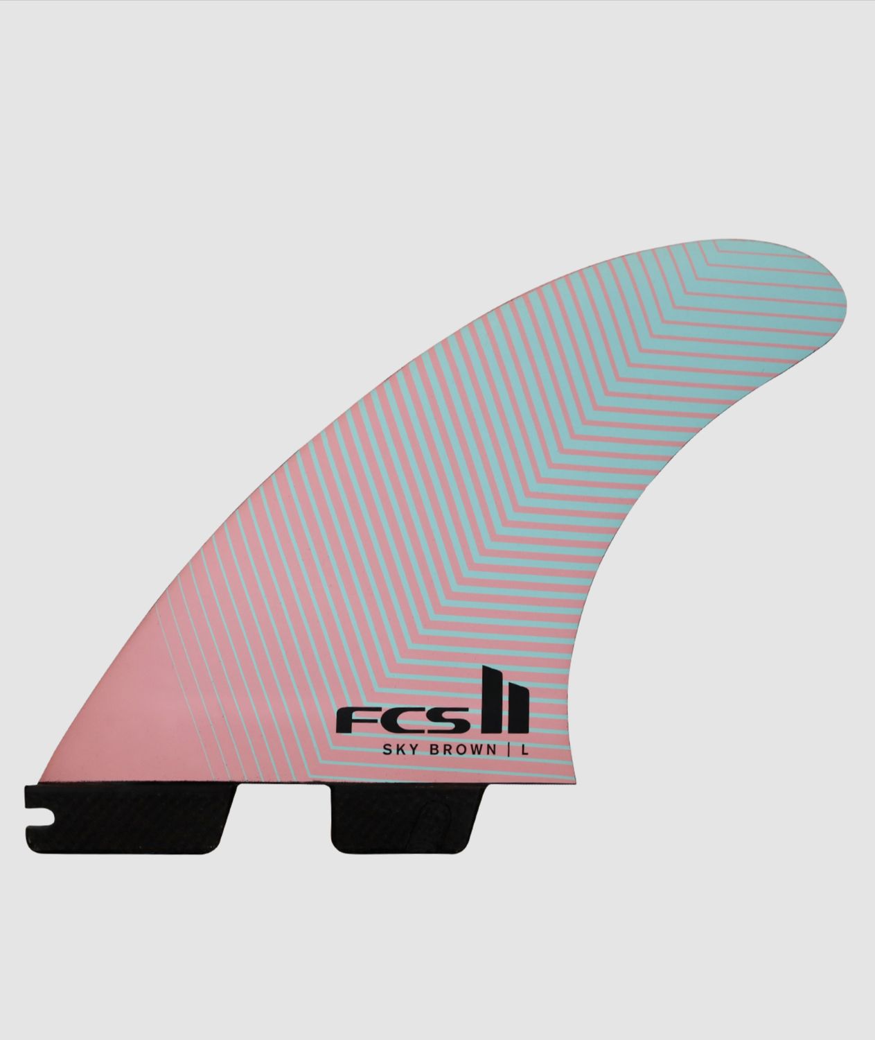 FCS II Sky Brown PC Tri Fins - Teal Pink