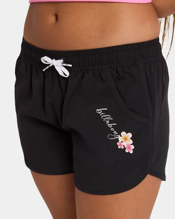 Girls 8-16 Bloom Crush Boardshorts, Color: Black, Size: 6