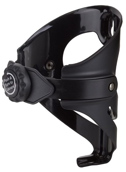 BiKASE ABC Adjustable Drink Holder, Colour: Black