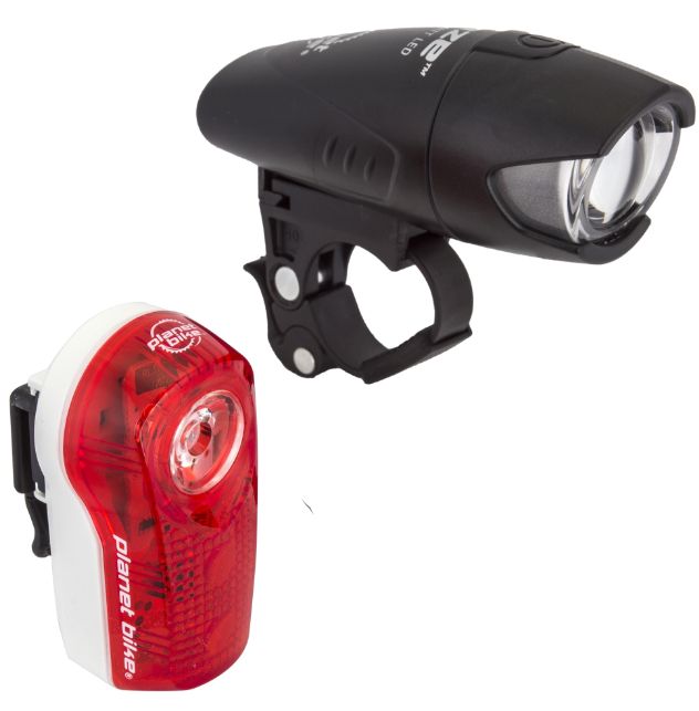 Blaze Combo Bicycle Lights, Colour: Black/red