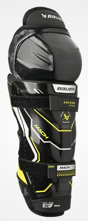 Bauer Supreme Mach Shin Guards - YTH, Size: 8.0