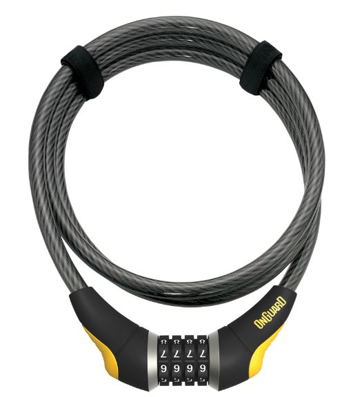 Akita 8042 combo lock, Colour: Black/Yellow