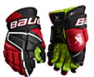 Bauer Vapor 3X Gloves - JR, Colour: Black/Red, Size: 10