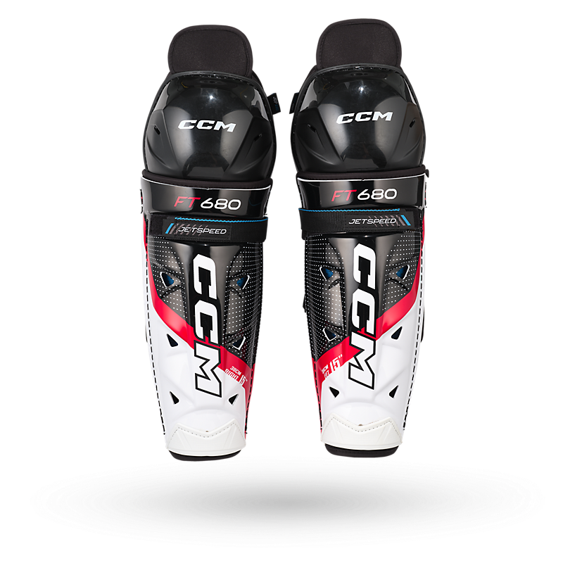 CCM JetSpeed FT680 Shin Guards - SR, Size: 14.0