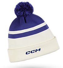CCM White &amp; Various Color Knit Team Pom - SR / YTH