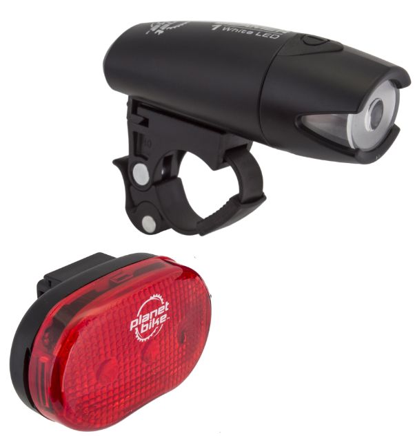 Beamer Combo Bicycle lights, Colour: red/black