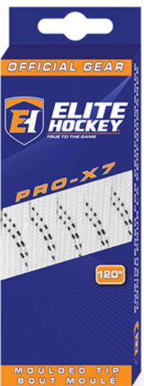Elite Pro X7 Wide Laces, Colour: White/Black, Size: 84"