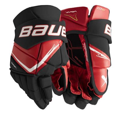 Bauer Vapor FLY40 Gloves - JR, Colour: Black/Red, Size: 10.0