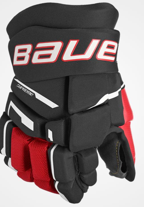 Bauer Supreme M5 Pro Gloves - INT, Colour: BLACK/RED, Size: 12.0