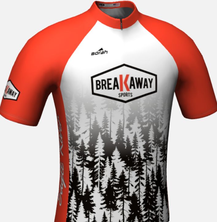 Breakaway Sports Cycling Jersey, Fit: Mens, Size: Small