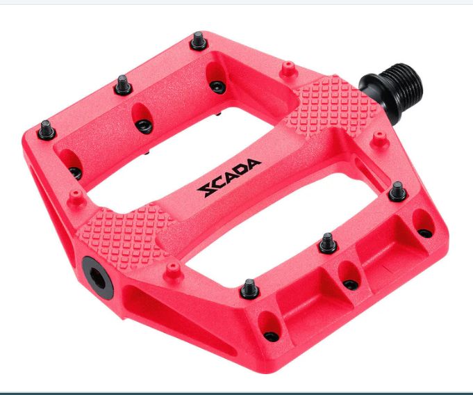 SCADA THERMOPLASTIC PINNED PLATFORM PEDAL W/POLYMER BUSHING, Colour: Pink