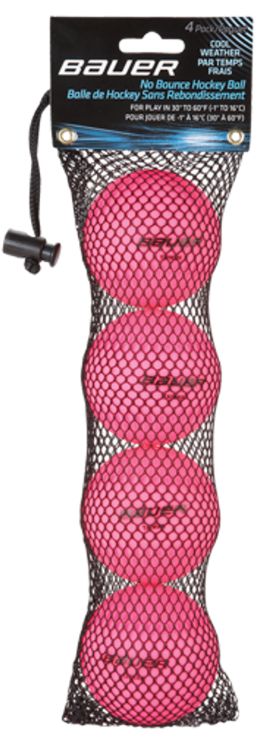 Bauer Practice Ball - 4 pk, style: Cool Pink