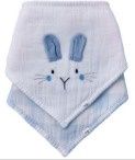 BL/Bunny Gingham Bibs