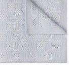 Cable Pointelle Knit Blanket/Blue