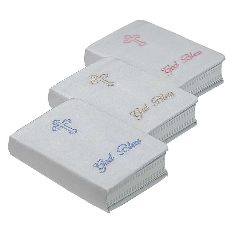 Children's Bible in Shantung Blue or Pink Cross