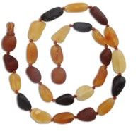 Amber Teething Necklace for Teething Babies or Toddlers (Multi)