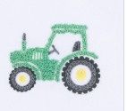Lil" Green Tractor Embroidered Bib