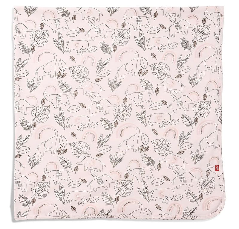 Ellie Go Lucky Pink Swaddle Blanket