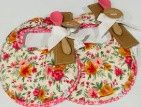 Floral Muslin Bibs