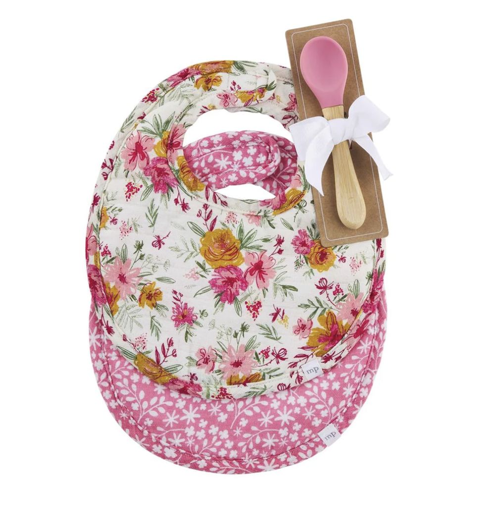 Floral Muslin Bibs