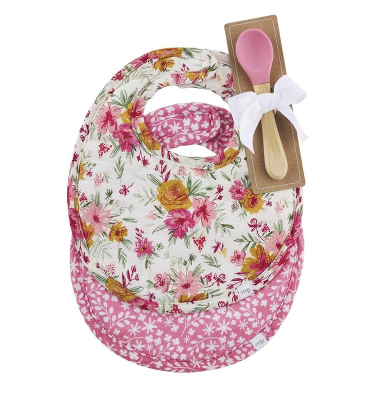 Floral Muslin Bibs