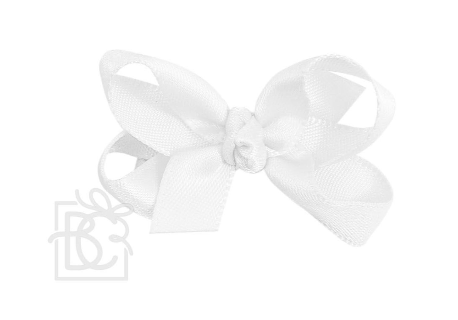 1.5 Infant Satin Bow, Colors: White
