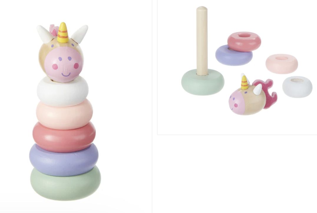 Wood Unicorn Stacker Toy