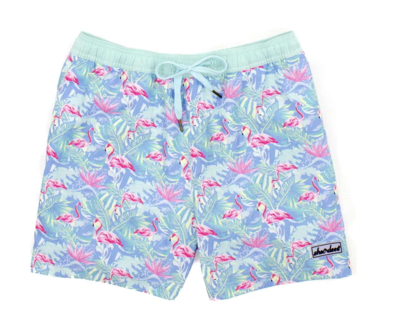 Floral Flamingo Shordees Swim Trunks