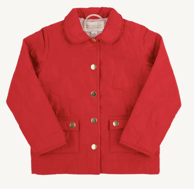Kendall Quilted Coat/Richmond Red Bows