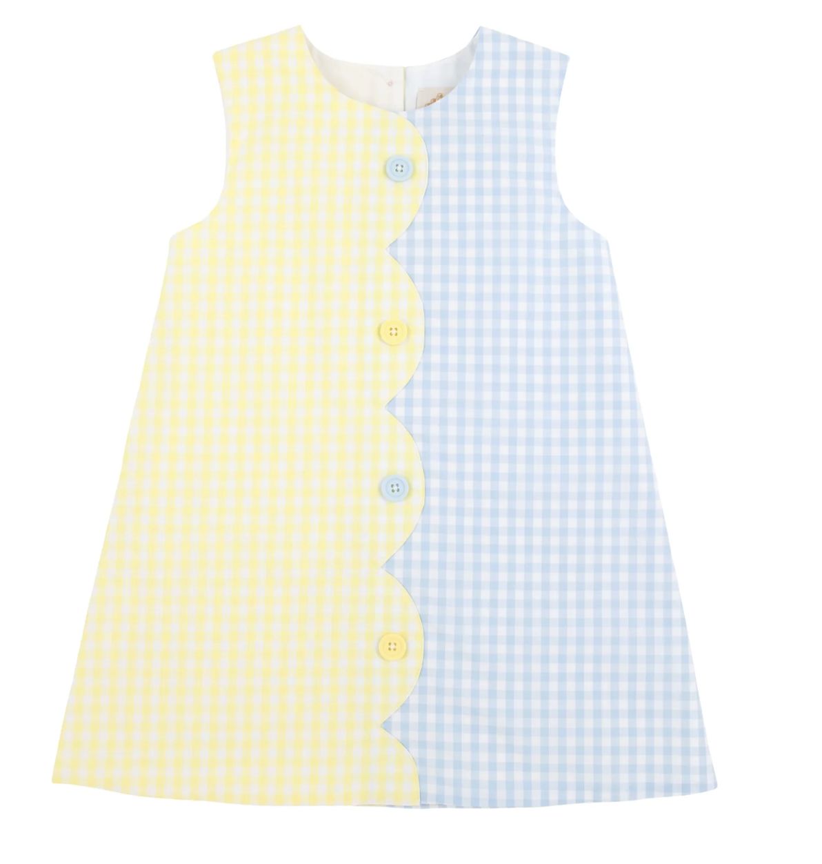 Kennedy Colorblock Dress Lake Worth Yellow Gingham