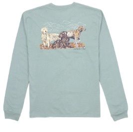 Boys Hunting Dogs LS Fog T-Shirt