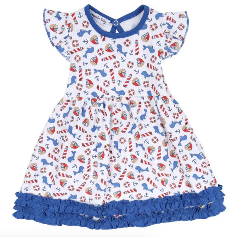 Call of the Sea Printed Flutters Dress Set LB
