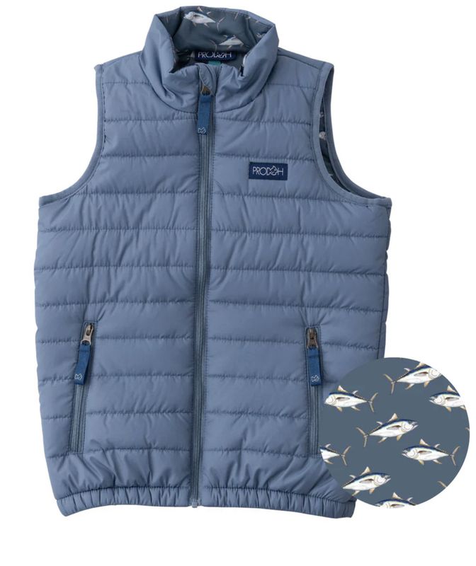 Puffer Vest Blue Finn