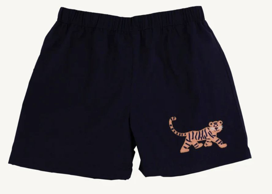 Shelton Shorts | Nantucket Navy w/Beale Street Blue Stork &amp; Applique Tiger