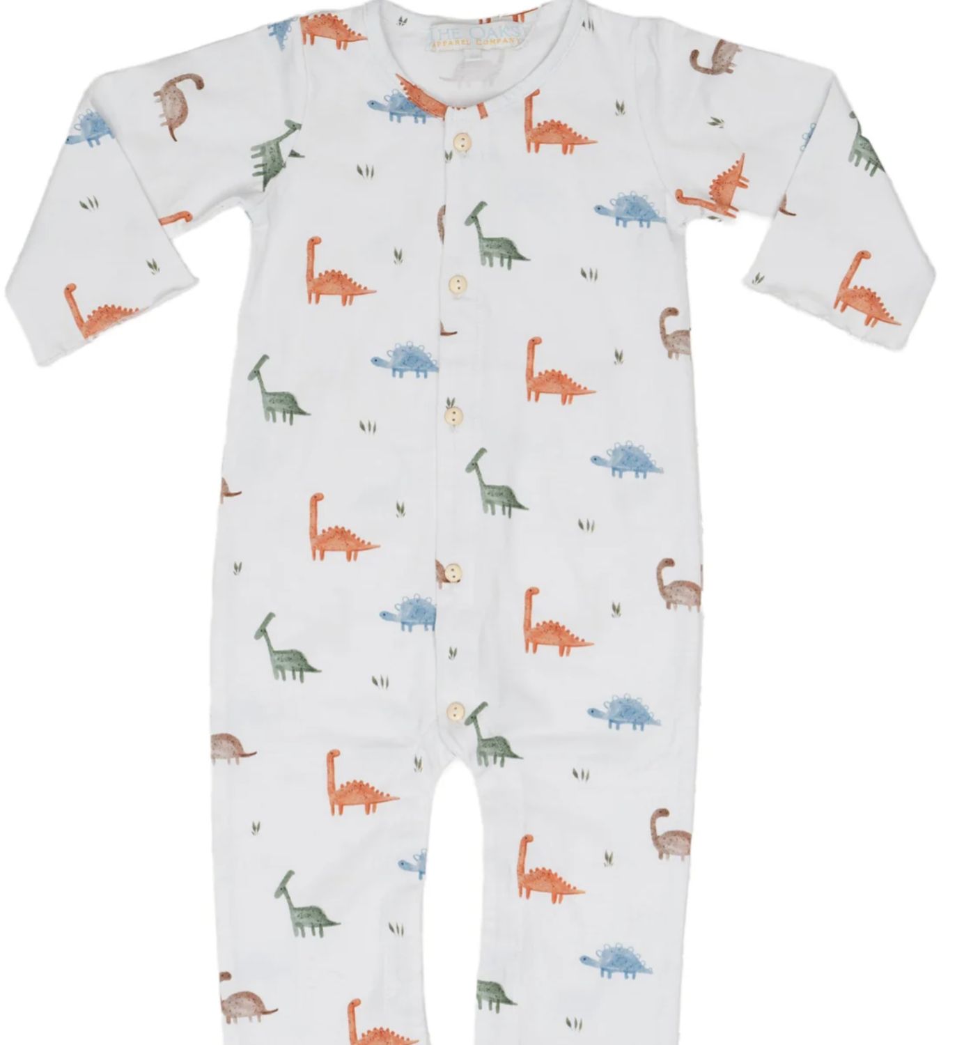White Dino Boy Romper