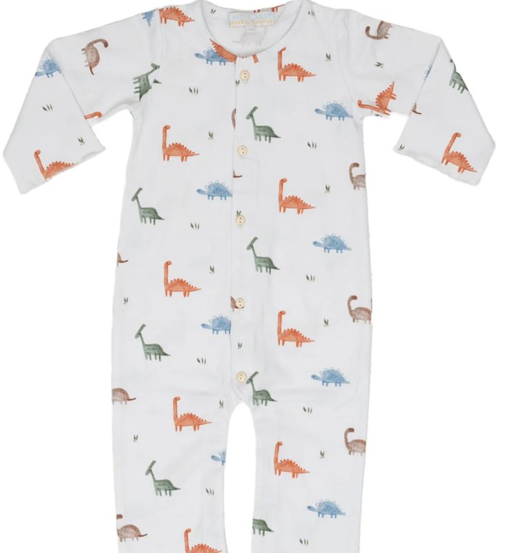 White Dino Boy Romper