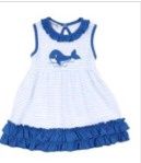 Blue Whale Applique Sleeveless Dress set NV