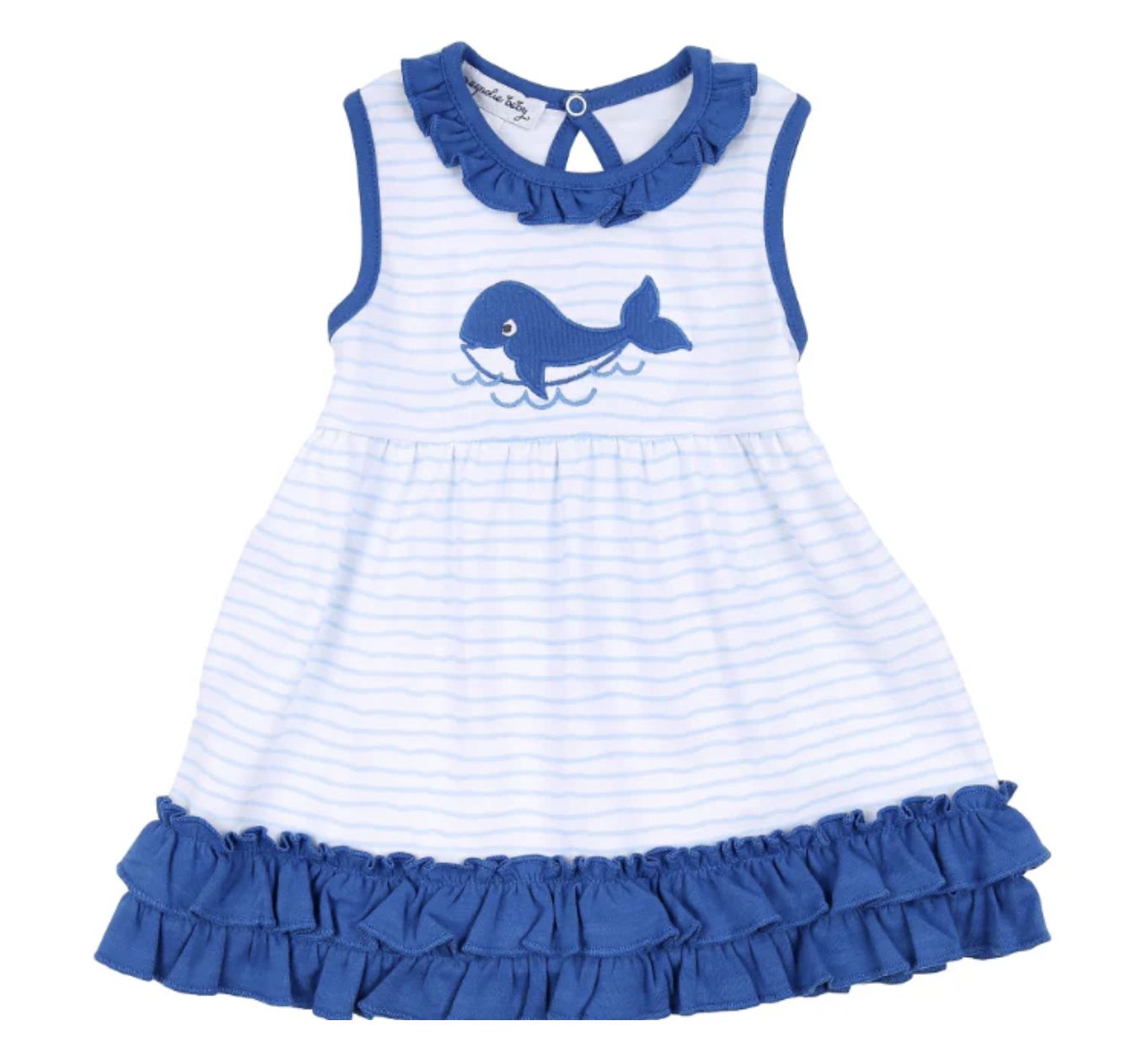 Blue Whale Applique Sleeveless Dress set NV