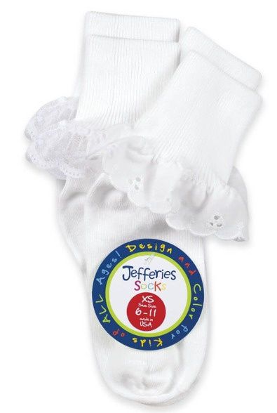 Sisters Eyelet &amp; Fancy Lace Turn Cuff 2pk.