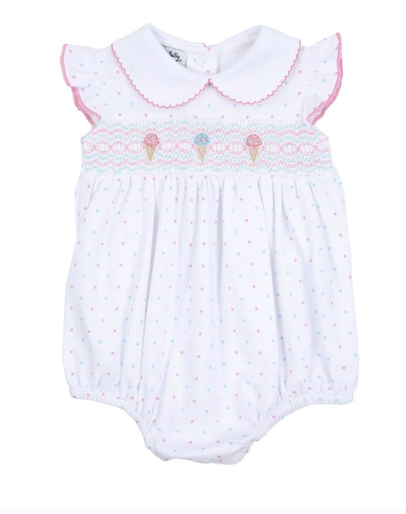 Ice Cream Classics Smocked Collared Flutters Bubble