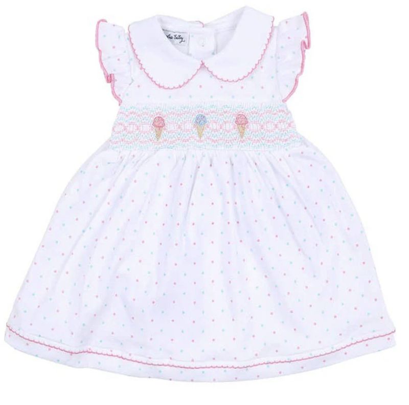 Ice Cream Classics Smocked Collared Flutters Dress Set