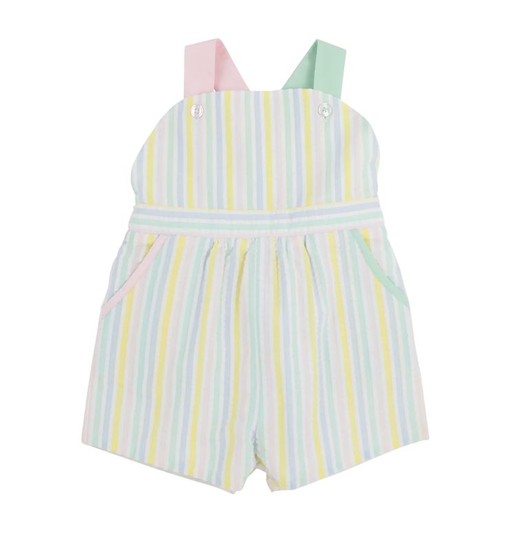 Ruthie Romper Seersucker Siesta Key Seersucker/Palm Beach Pink