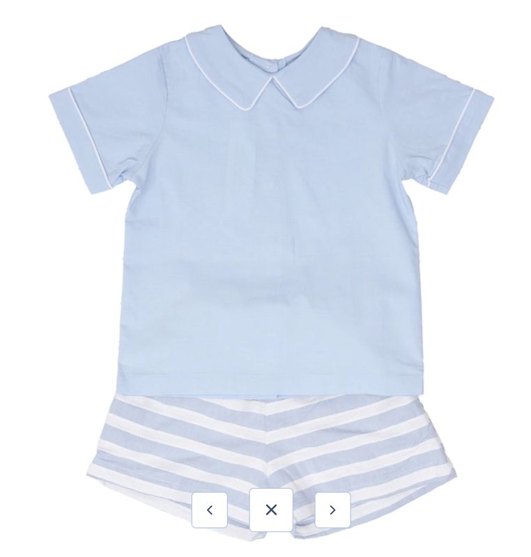 John Blue &amp; White Short Set